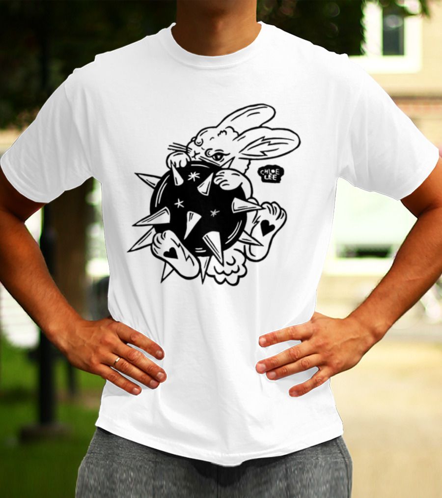 Morningstar Bunny Spiked Star Rabbit Design T-Shirt
