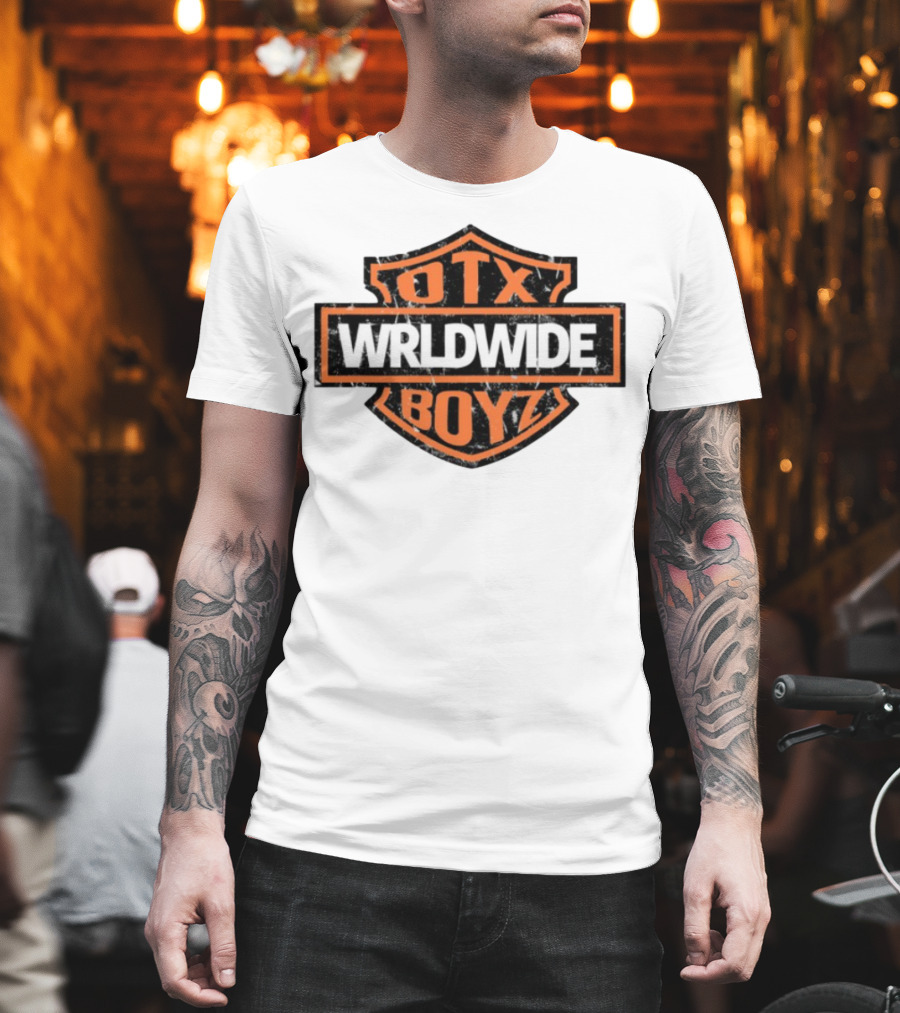 Otxboyz Wrldwide Grunge Badge Style T-Shirt