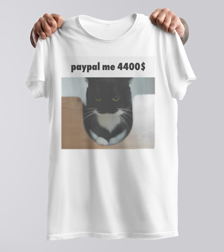 Paypal Me 4400$ Black Cat T-Shirt