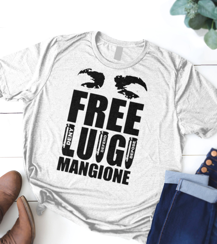 Free Luigi Mangione Crab Claws Deny Defend Depose T-Shirt
