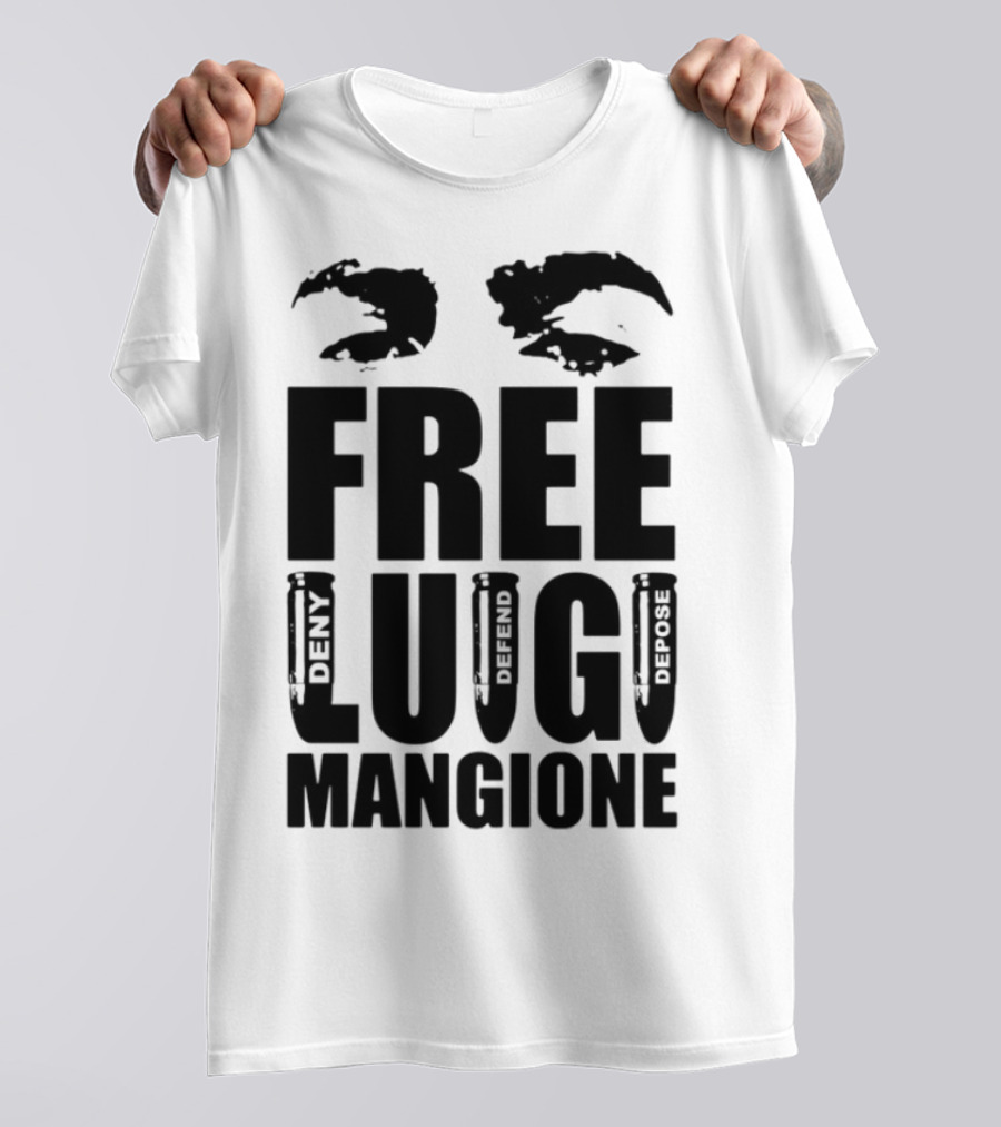 Free Luigi Mangione Crab Claws Deny Defend Depose T-Shirt