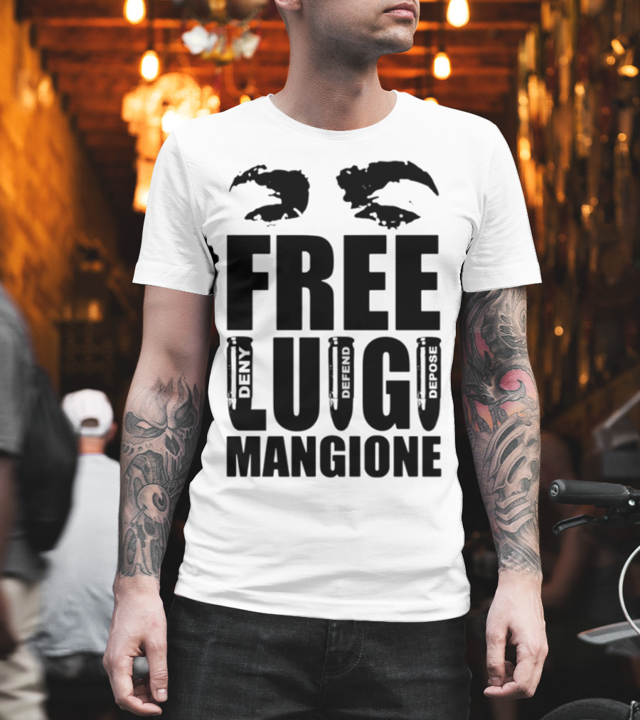 Free Luigi Mangione Crab Claws Deny Defend Depose T-Shirt