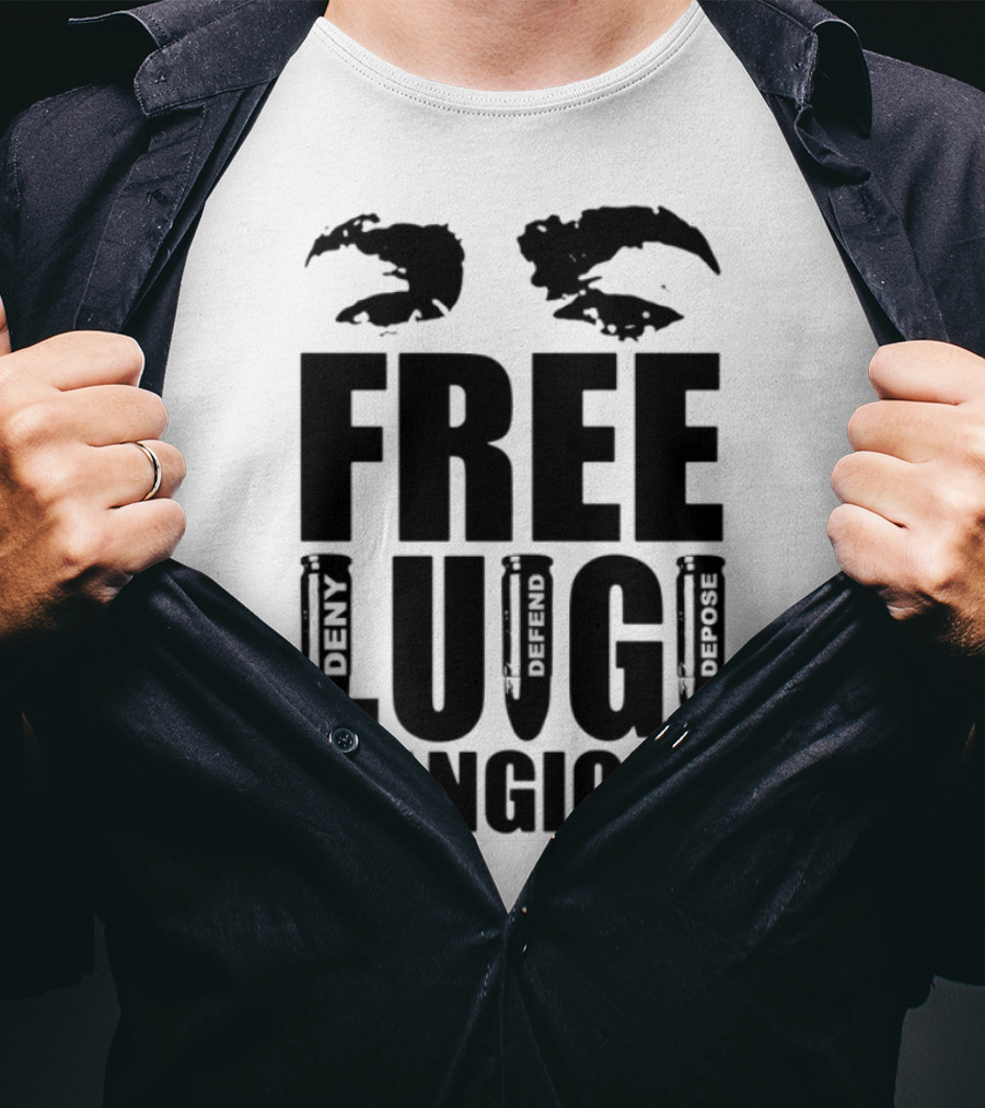 Free Luigi Mangione Crab Claws Deny Defend Depose T-Shirt