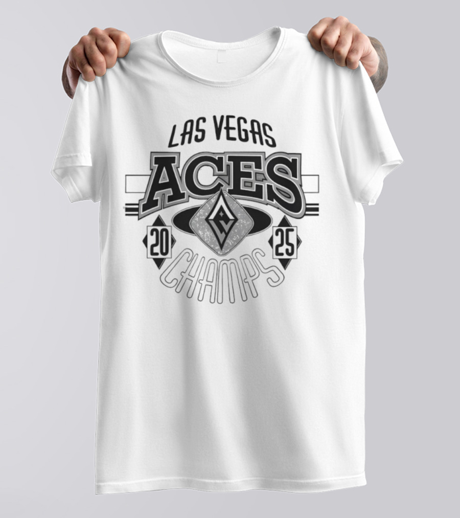Las Vegas Aces 2025 Champs Logo WNBA Finals Victory Celebration T-Shirt