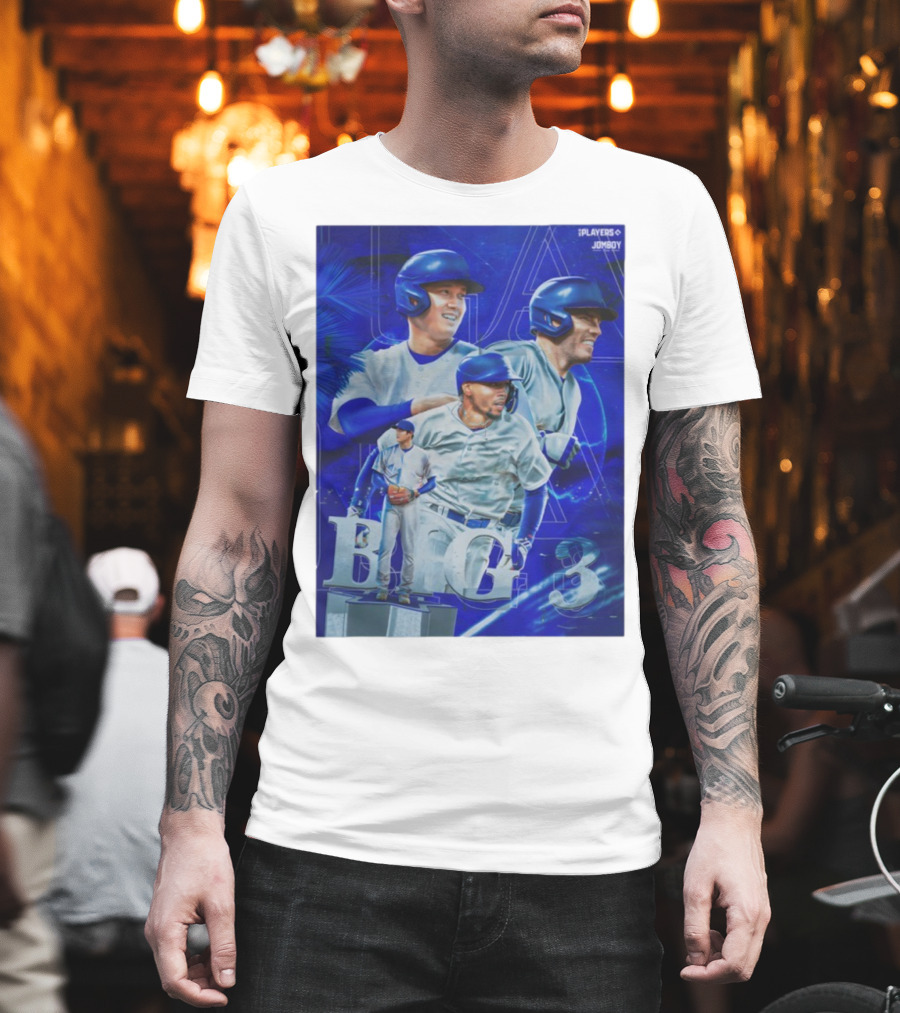 LA Big 3 IPlayers Jomboy Baseball Theme T-Shirt