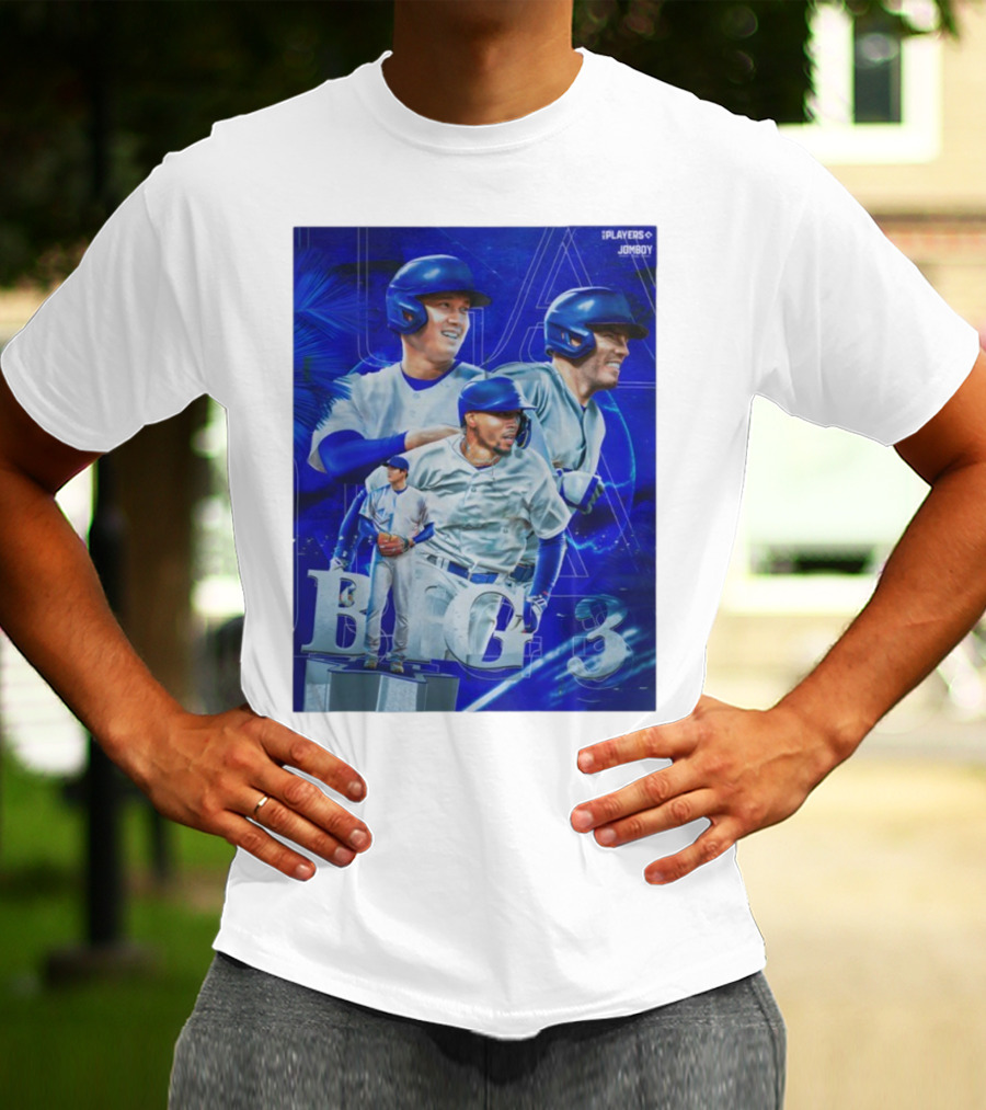 LA Big 3 IPlayers Jomboy Baseball Theme T-Shirt