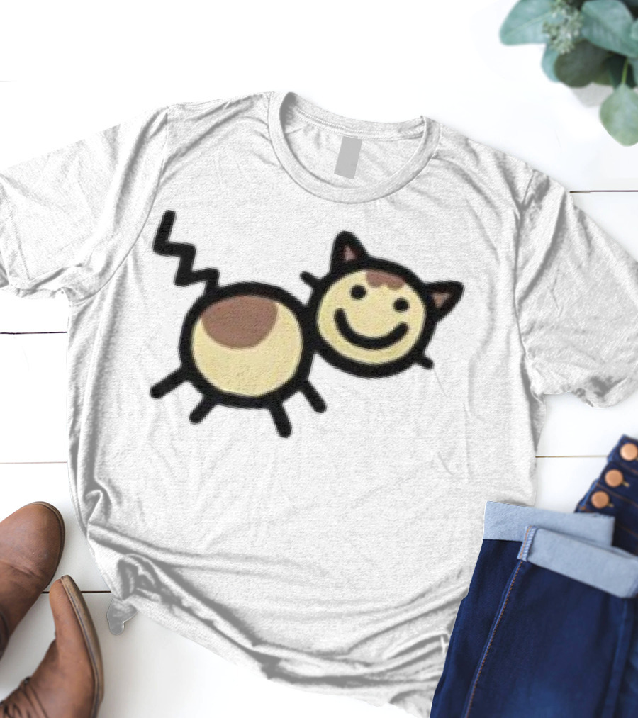 Mummyjoe Cheesepuff Happy Cow Cat Image T-Shirt