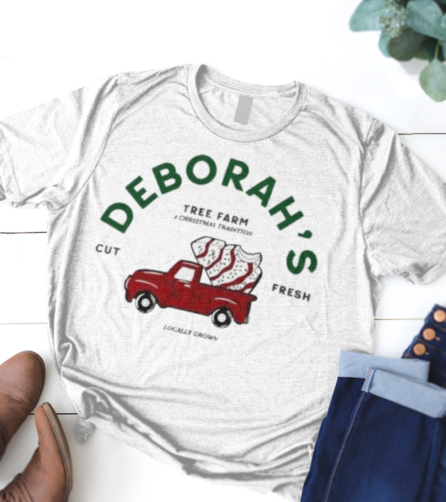 Deborah’s Tree Farm A Christmas Tradition Cut Fresh Locally Grown Holiday Truck T-Shirt