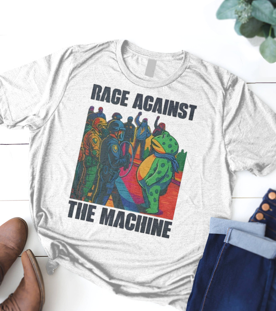 Rage Against The Machine Portland Frog Anti-ICE Protest Imagery T-Shirt