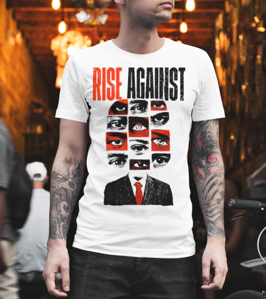 Rise Against Big Brother Surveillance Eyes Suit T-Shirt
