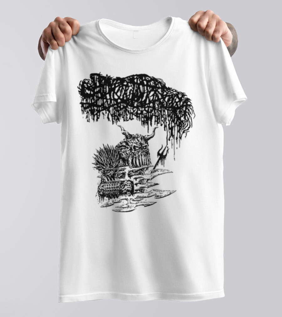 Sanguisugabogg Warlord Album Cover Art Demonic Skull Imagery T-Shirt