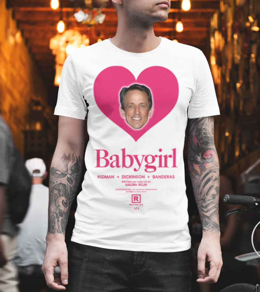 Seth Meyers Babygirl Heart Design T-Shirt