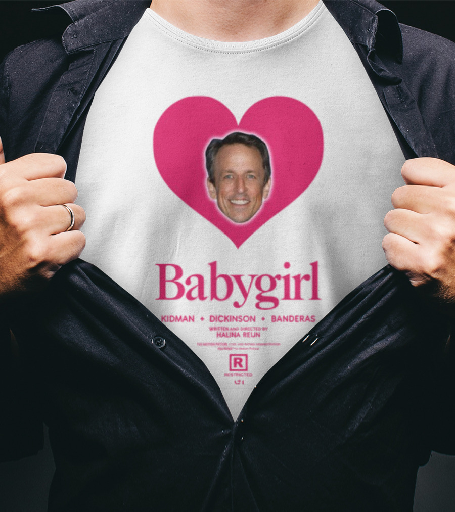 Seth Meyers Babygirl Heart Design T-Shirt
