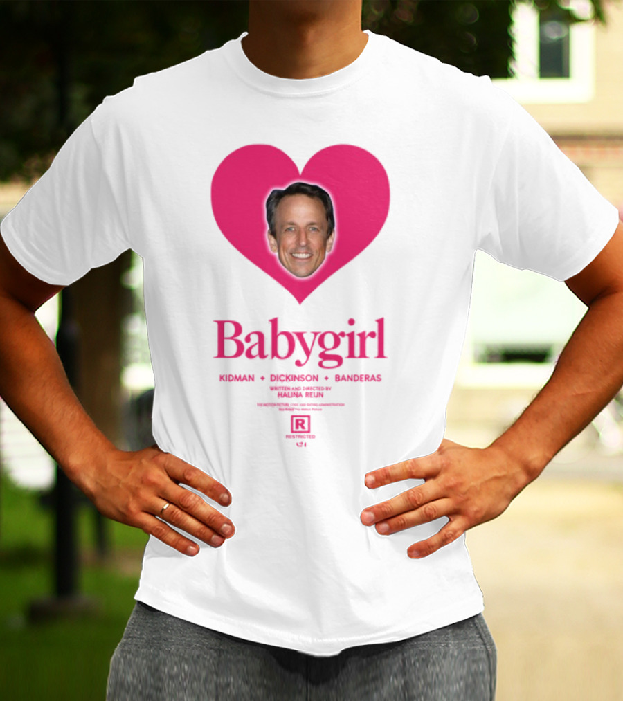 Seth Meyers Babygirl Heart Design T-Shirt