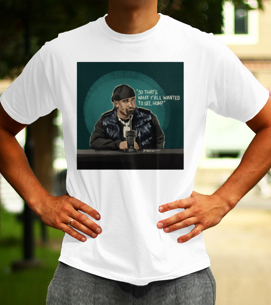 "So That's What Y'all Wanted To See Huh Microphone Interview Moment" T-Shirt