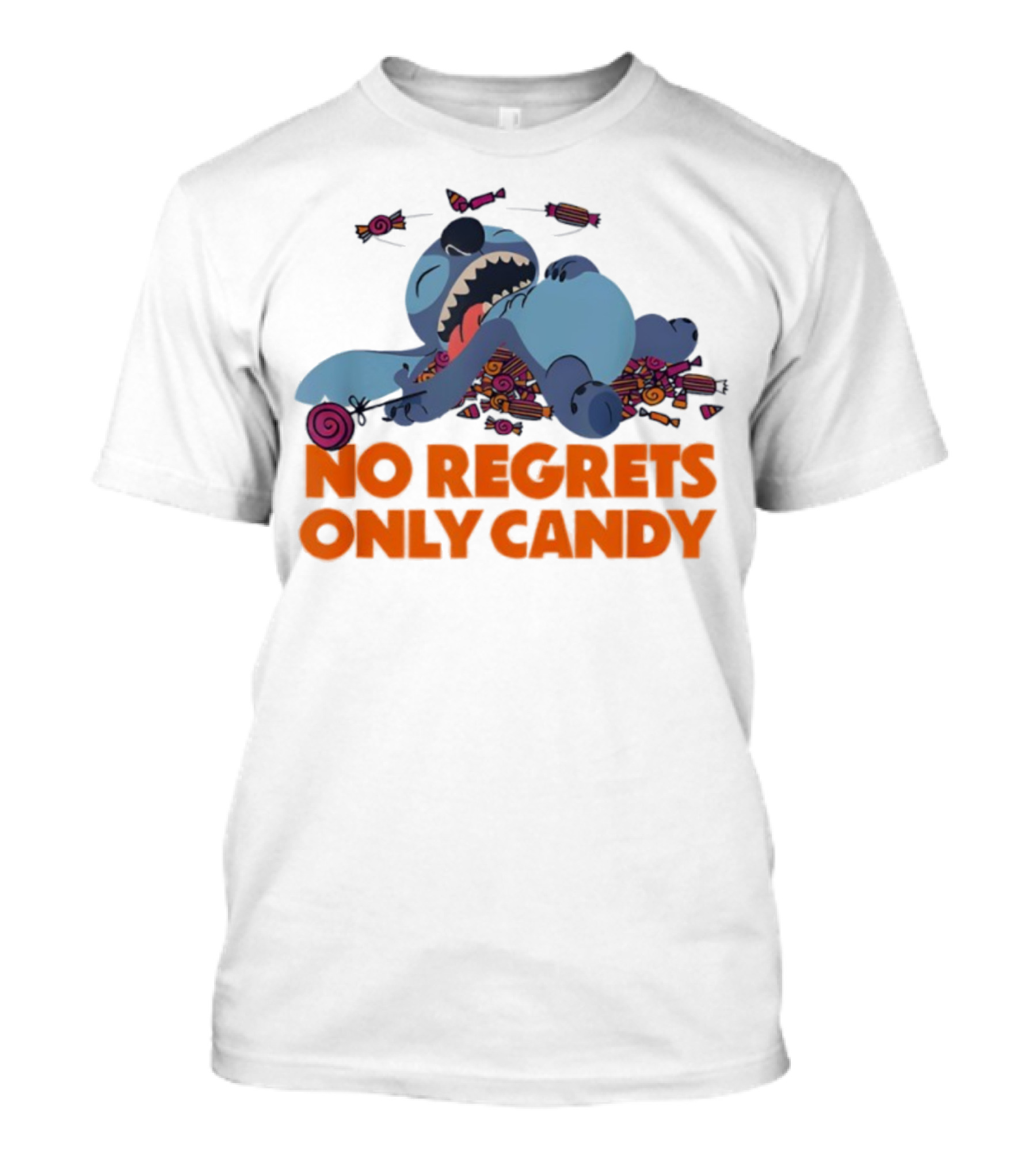 Stitch No Regrets Only Candy Halloween Disney T-Shirt