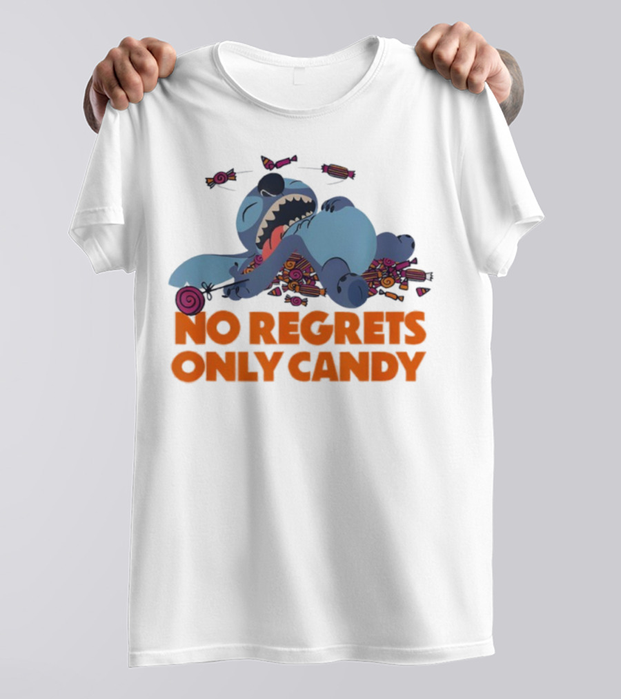 Stitch No Regrets Only Candy Halloween Disney T-Shirt