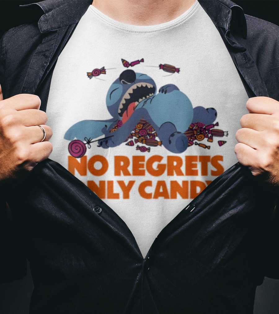 Stitch No Regrets Only Candy Halloween Disney T-Shirt