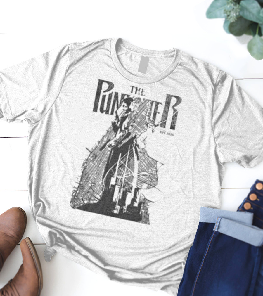 The Punisher NYC Marvel 2025 Stylized Character Illustration T-Shirt
