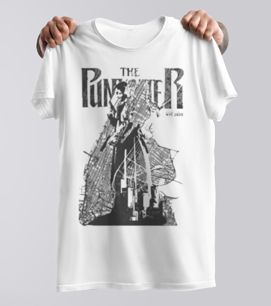 The Punisher NYC Marvel 2025 Stylized Character Illustration T-Shirt