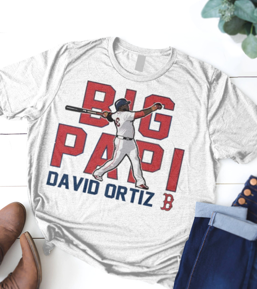 Big Papi David Ortiz Red Sox Cooperstown Player Classic Baseball T-Shirt