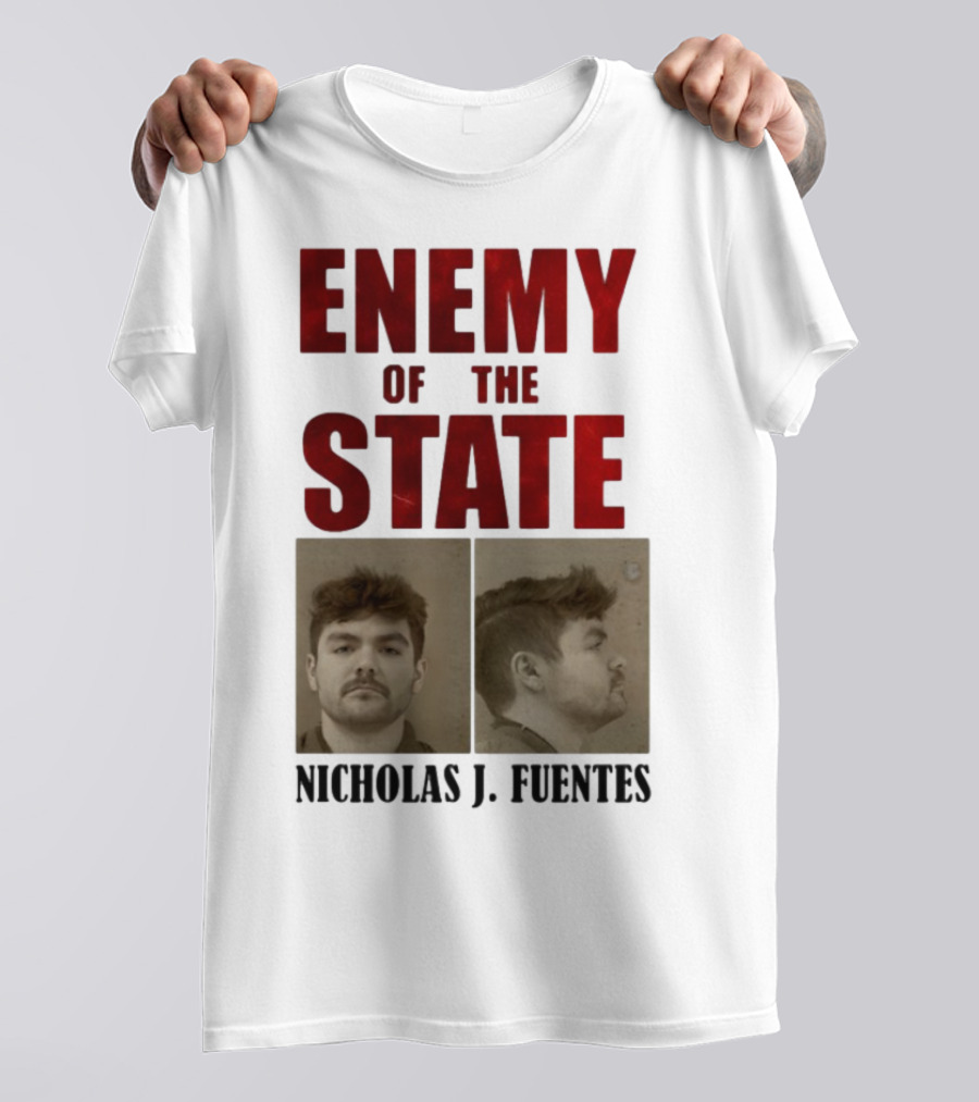 Enemy Of The State Nicholas J Fuentes Shot Image T-Shirt