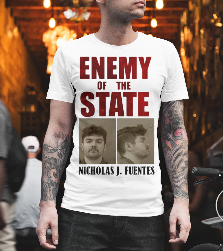 Enemy Of The State Nicholas J Fuentes Shot Image T-Shirt