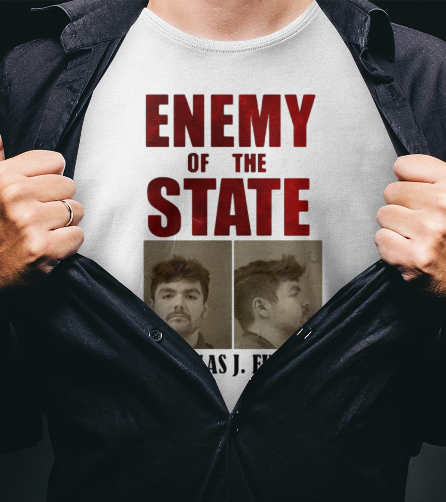 Enemy Of The State Nicholas J Fuentes Shot Image T-Shirt