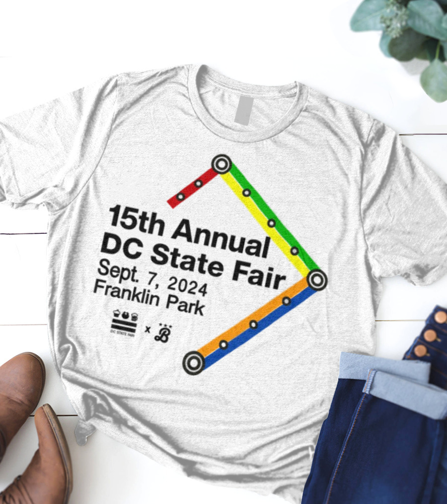 15th Annual DC State Fair Sept 7 2024 Franklin Park Metro Themed Design T-Shirt