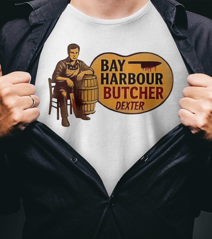 Bay Harbour Butcher Dexter Barrel Dark Vintage Style T-Shirt