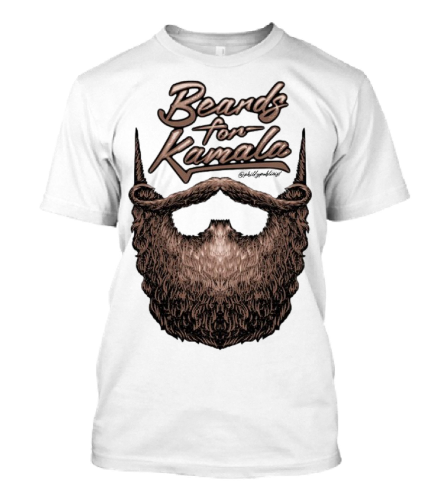 Beards For Kamala Philly Publicist Facial Hair Design T-Shirt