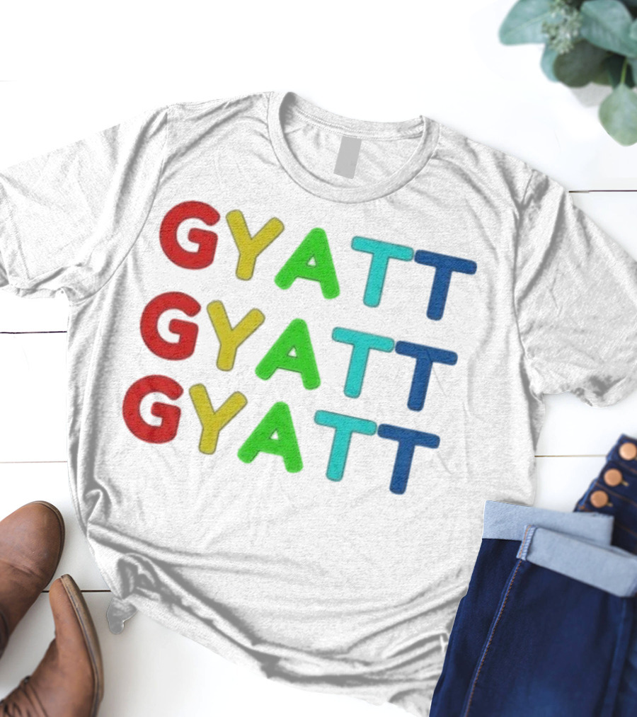 Benjixscarlett Gyatt Multicolor T-Shirt