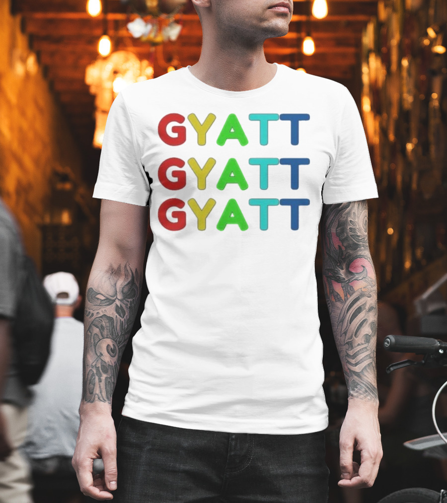 Benjixscarlett Gyatt Multicolor T-Shirt
