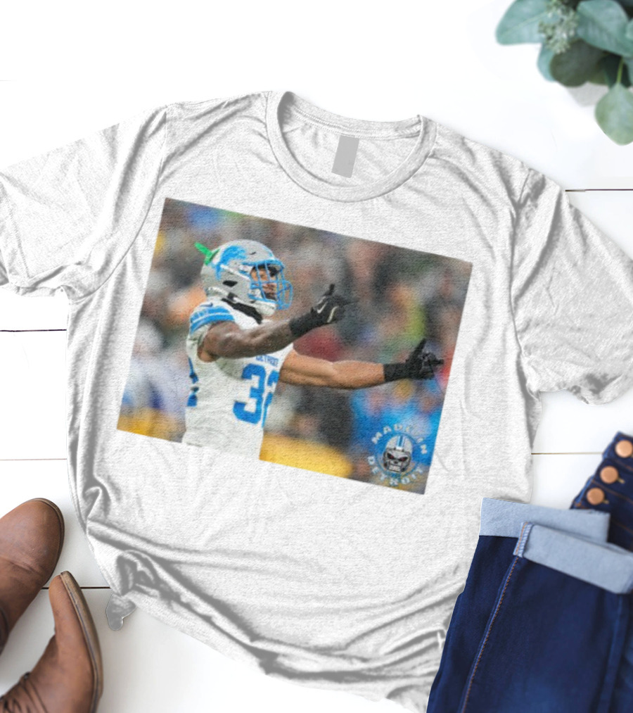 Detroit Lions Brian Branch Made In Detroit Football Celebration T-Shirt