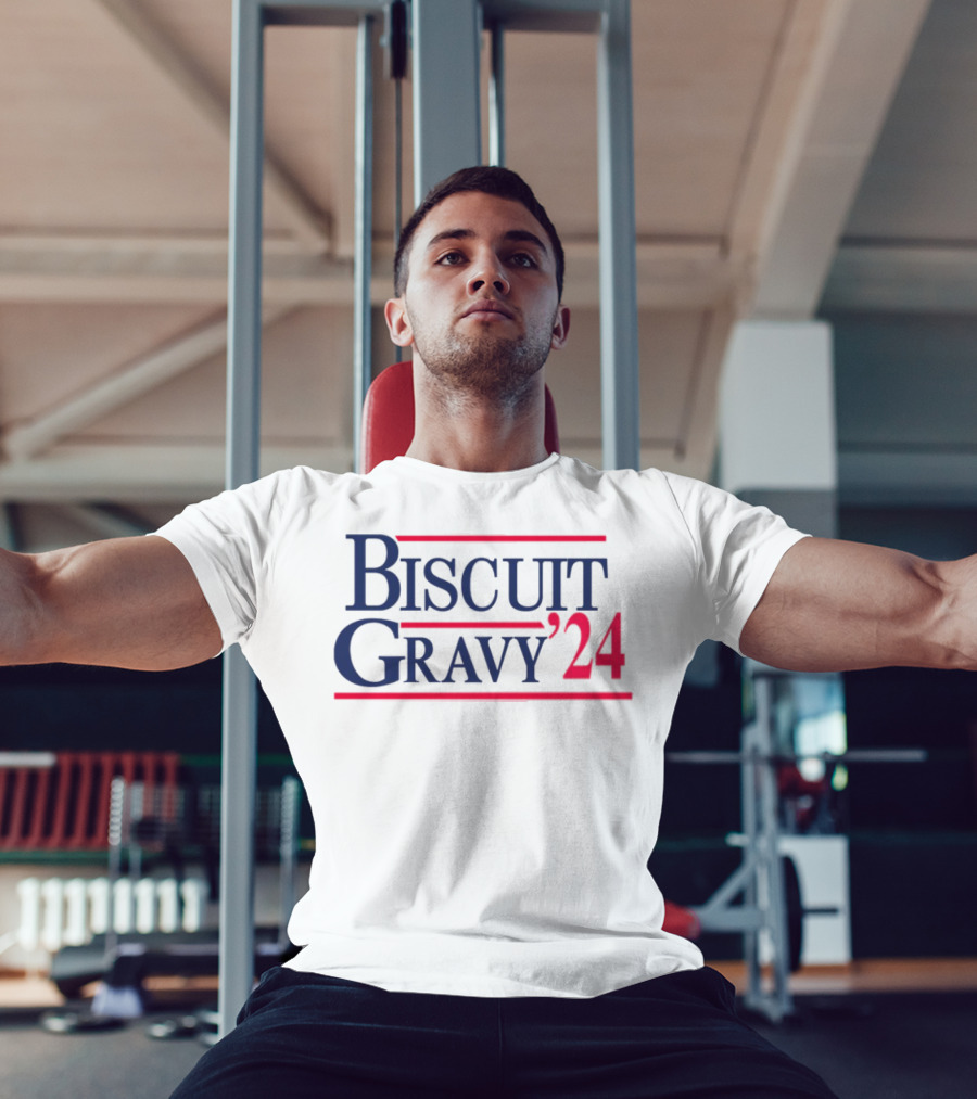 Biscuit Gravy '24 Red Blue T-Shirt