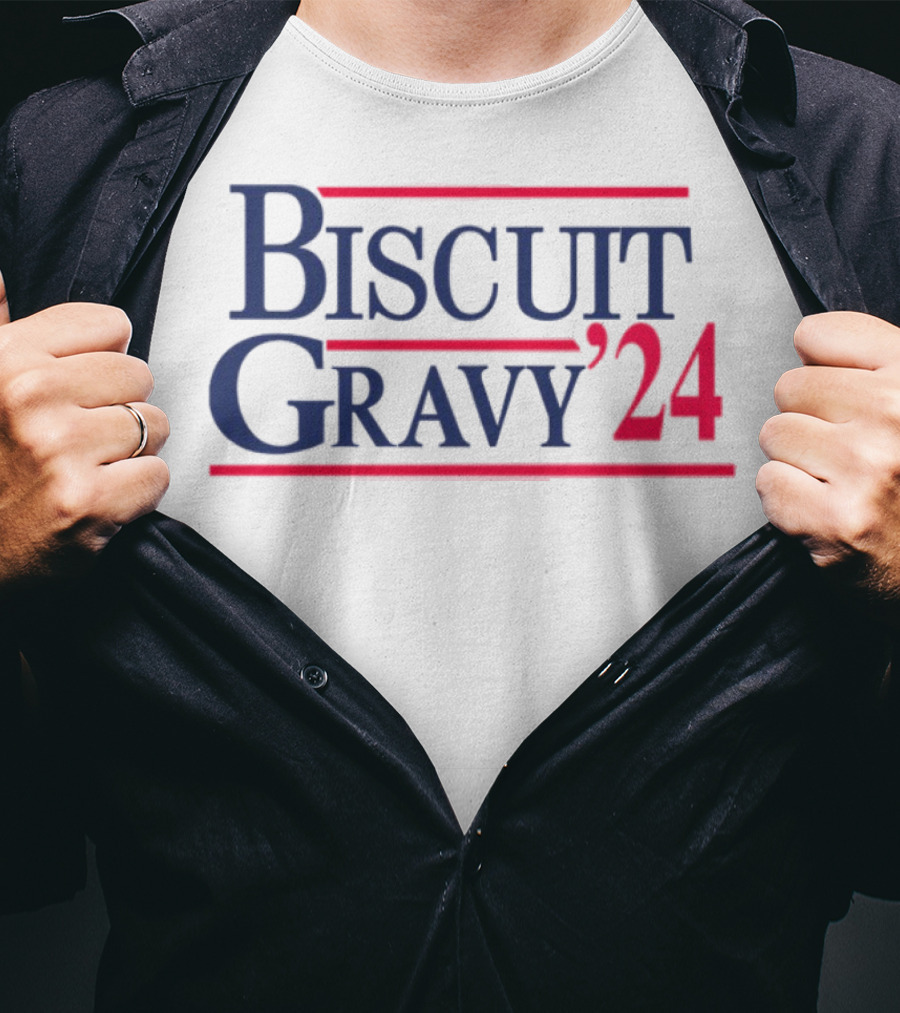 Biscuit Gravy '24 Red Blue T-Shirt