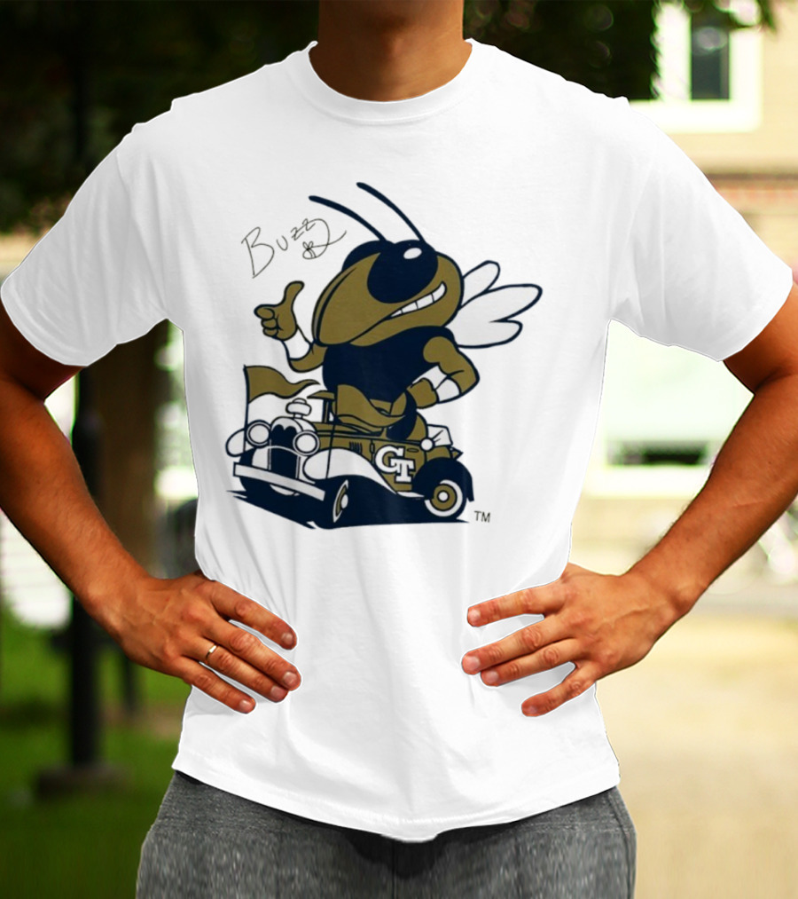 Buzz Georgia Tech Yellow Jacket GT Vintage Car Icon T-Shirt