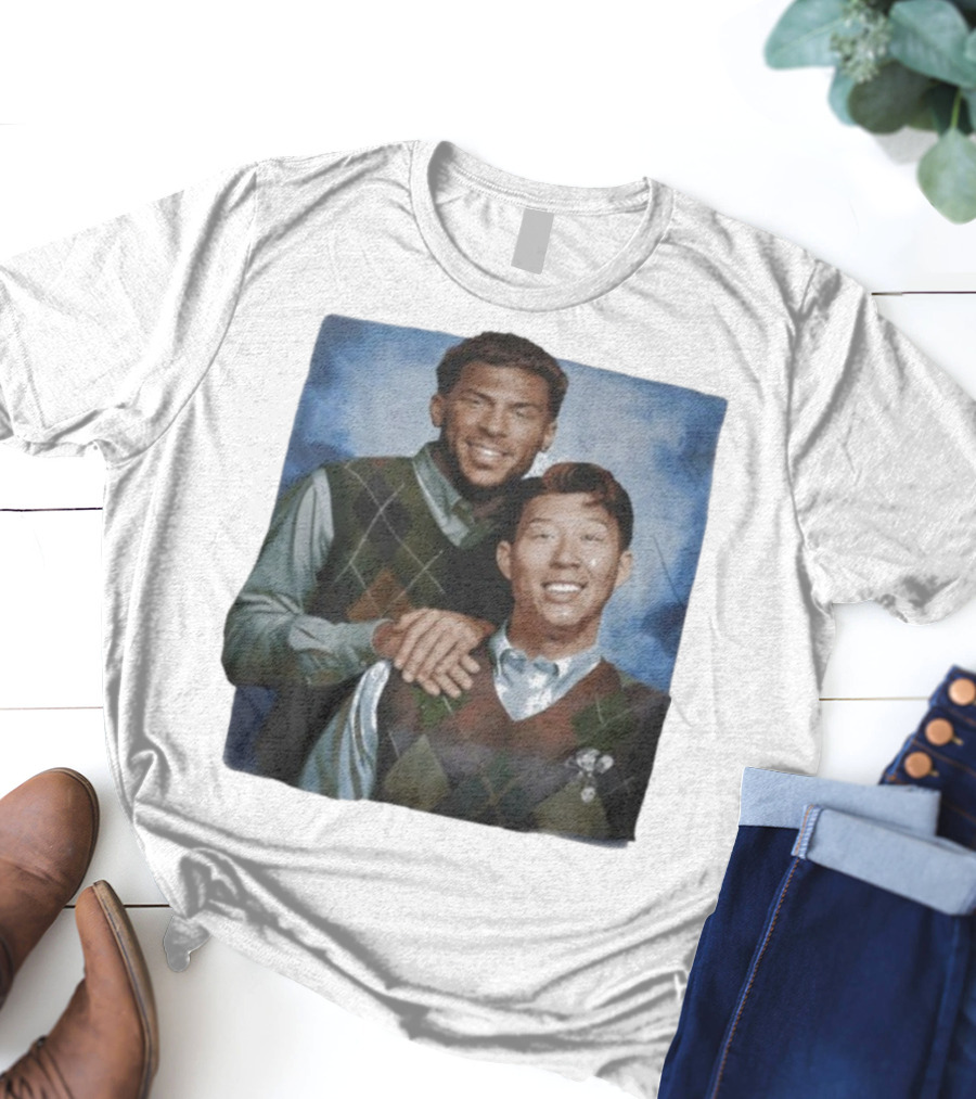 Denis Bouanga And Son Heung Min Los Angeles FC Step Brothers Vintage Style Comedy Parody Design T-Shirt