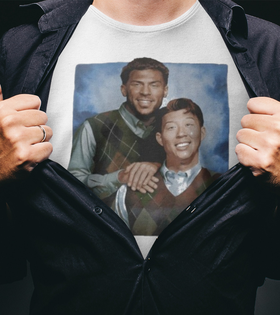 Denis Bouanga And Son Heung Min Los Angeles FC Step Brothers Vintage Style Comedy Parody Design T-Shirt