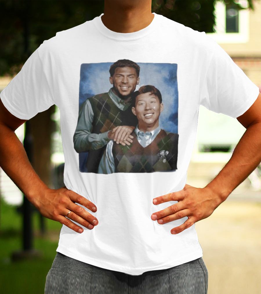 Denis Bouanga And Son Heung Min Los Angeles FC Step Brothers Vintage Style Comedy Parody Design T-Shirt