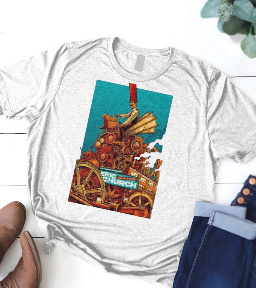 Eric Church The Outsiders Revival Tour Grand Rapids Oct 10 2025 Take The Machine T-Shirt