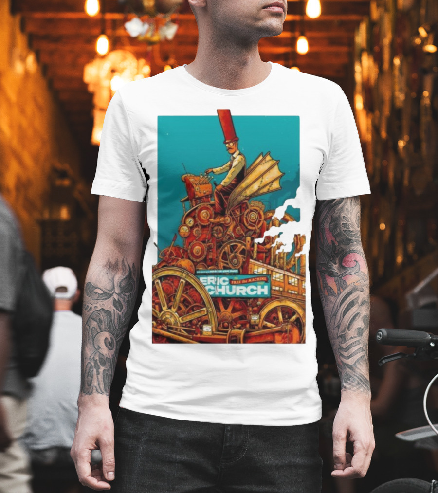 Eric Church The Outsiders Revival Tour Grand Rapids Oct 10 2025 Take The Machine T-Shirt