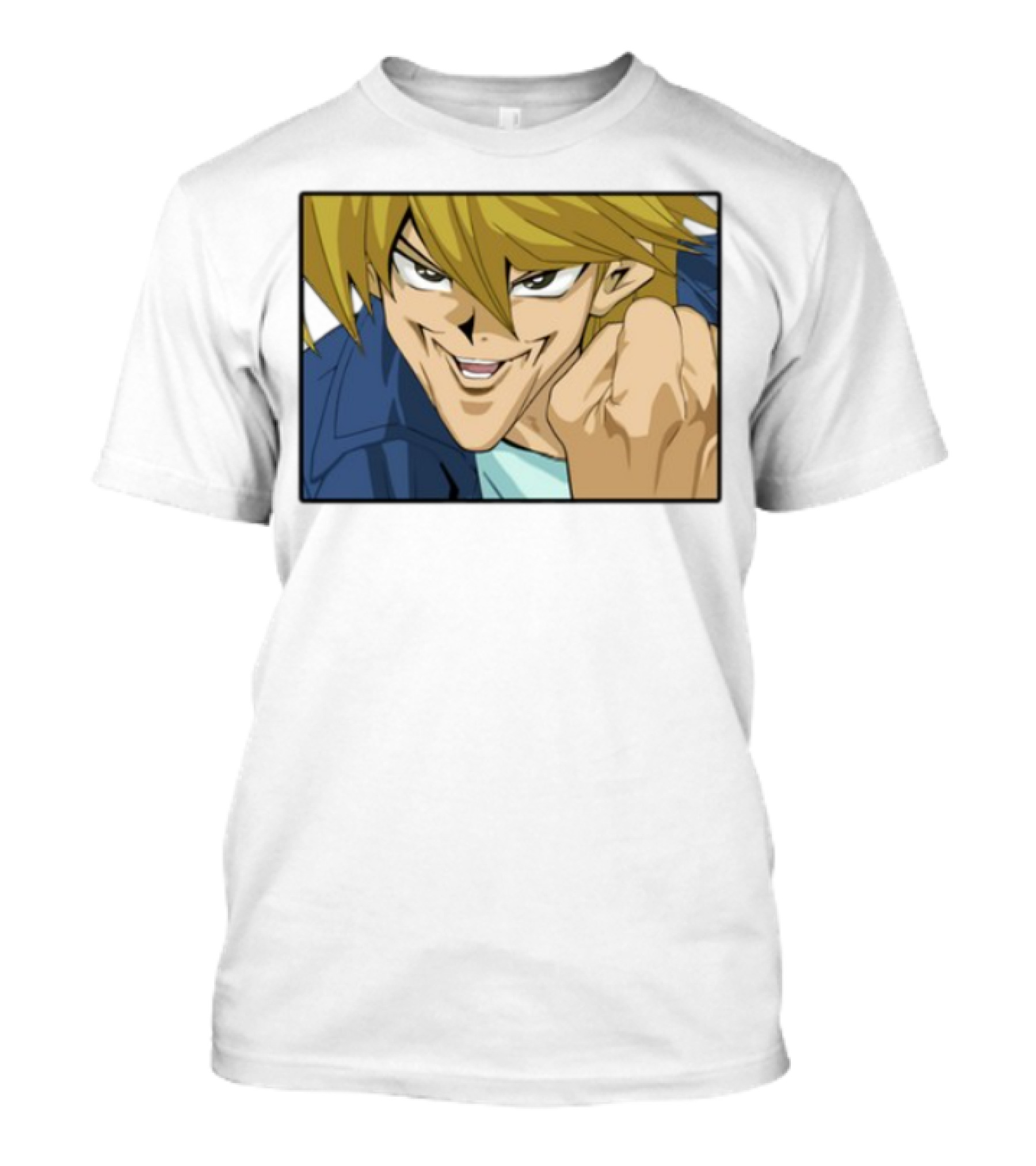 Joey Wheeler Anime Character Fist Pump Enthusiastic Expression T-Shirt