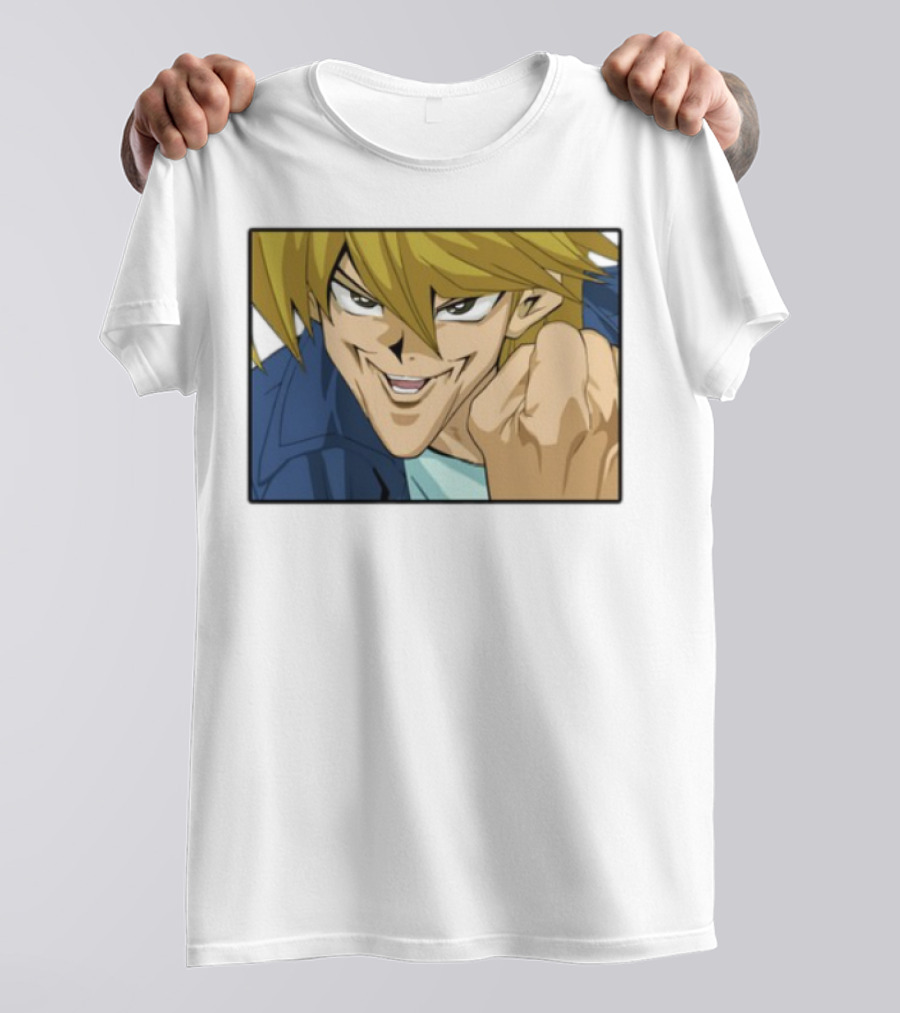 Joey Wheeler Anime Character Fist Pump Enthusiastic Expression T-Shirt