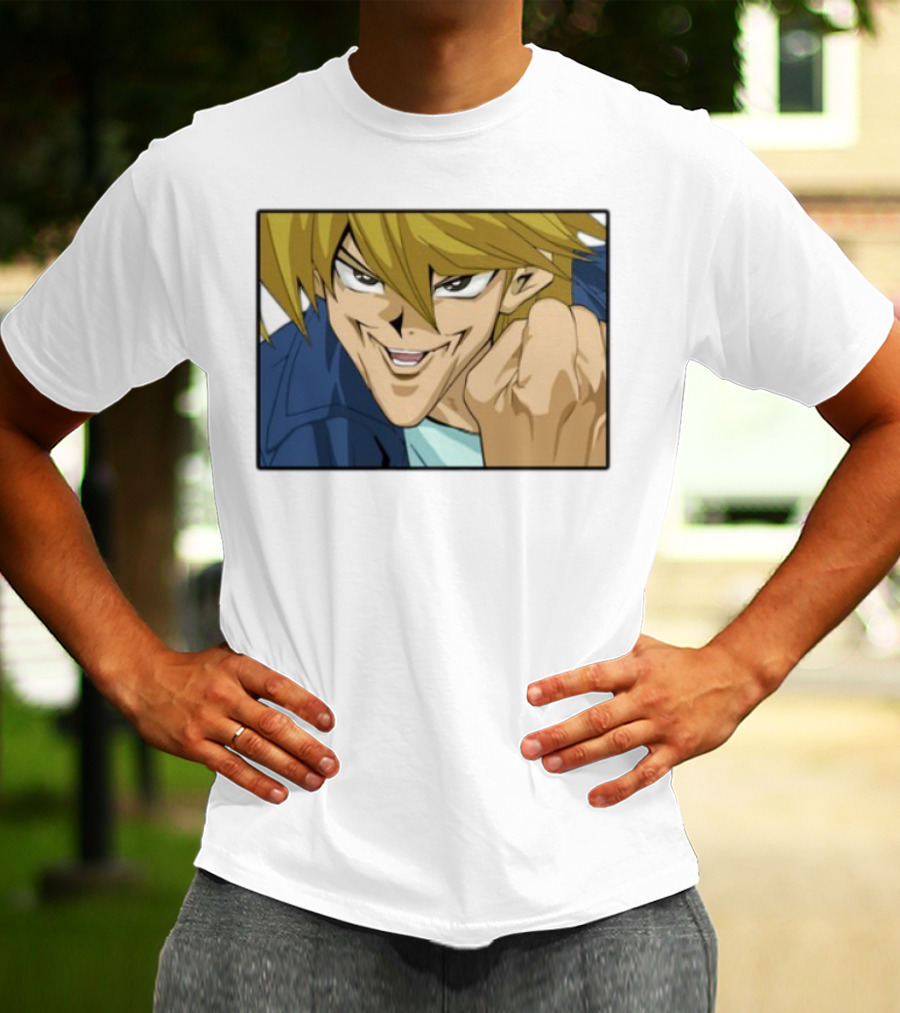 Joey Wheeler Anime Character Fist Pump Enthusiastic Expression T-Shirt