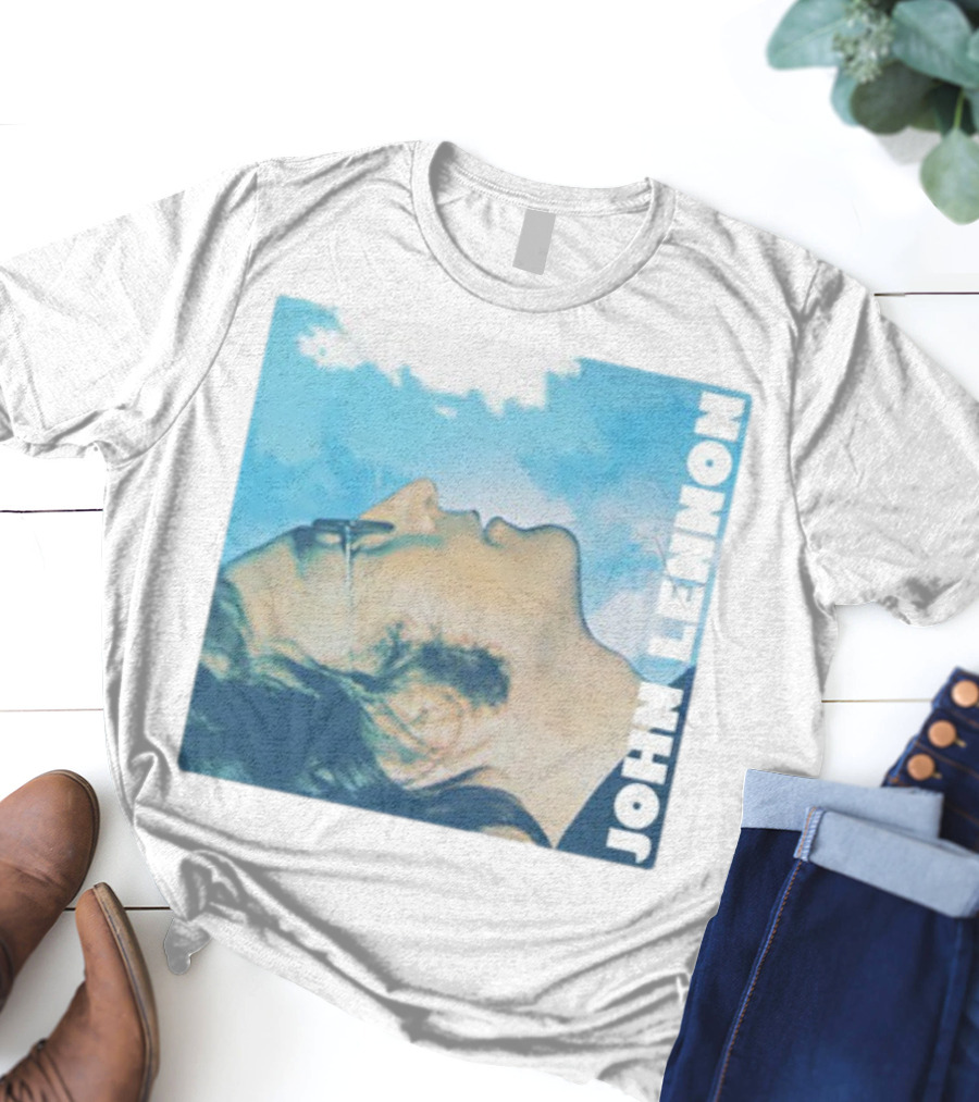John Lennon Skyward Watercolor Portrait T-Shirt