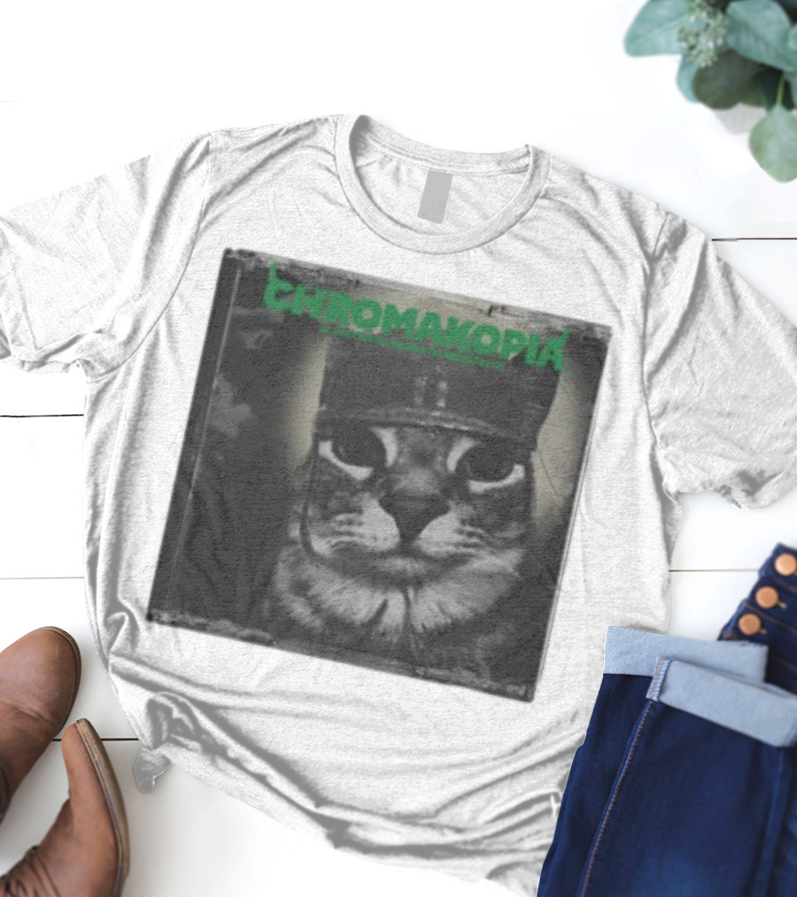 Chromakopia Cat In Military Cap Monochrome Limited Edition T-Shirt