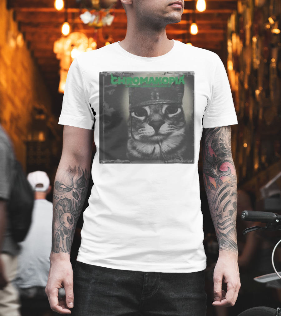 Chromakopia Cat In Military Cap Monochrome Limited Edition T-Shirt