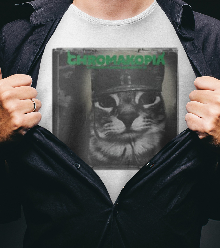 Chromakopia Cat In Military Cap Monochrome Limited Edition T-Shirt