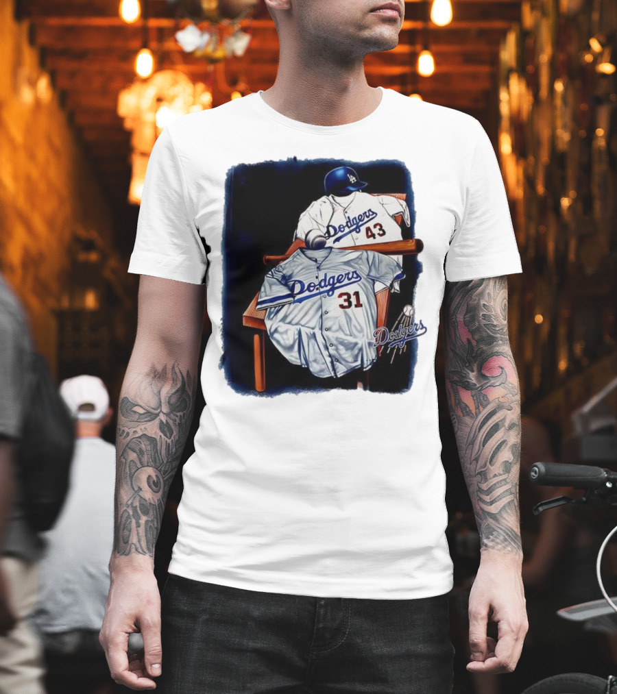 Los Angeles Dodgers 31 And 43 Baseball Jersey Vintage Collection T-Shirt